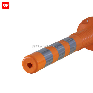 Bolardo de Tráfico de TPU, Poste Delimitador Flexible de 45/75 cm, Cinta Reflectante de Alta Intensidad, Naranja/Rojo/Negro - Product Image 5