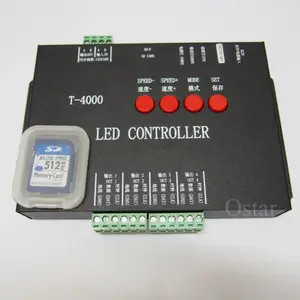 Perangkat Lunak LedEdit T-4000 Pengontrol LED 4096 Piksel dengan Kartu SD