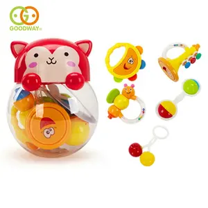 5pcs Del Bambino Sonaglio Musicale Set Carino Piccolo di Plastica Mano Tremante Campane