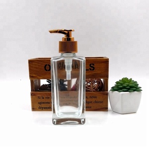 LLG design di lusso 250ml 8oz Dispenser di <span class=keywords><strong>sapone</strong></span> liquido in <span class=keywords><strong>vetro</strong></span> con pompa d'oro - Product Image 3
