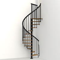 Escalier en acier intérieur, design d'escalier en fer circulaire