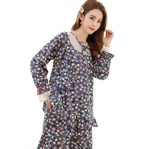Pijama de algodón 100% <span class=keywords><strong>camisón</strong></span> de maternidad para mujer de talla grande transpirable verano ropa de dormir <span class=keywords><strong>lactancia</strong></span> amigable para primavera dulce - Product Image 2