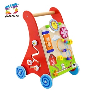 2025 Wooden Baby <strong>Walker</strong> &amp; <strong>Push</strong> Stroller - 3-in-1 Activity Center with Sensory Toys &amp; Adjustable Speed New Safety Design W16E144 - Product Image 5