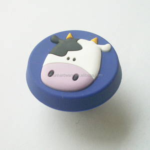 Wholesale Plastic Eco-Friendly Durable <strong>Funky</strong> Cabinet <strong>Knobs</strong> Sweet Cow Cartoon Design Adjustable Furniture for <strong>Drawer</strong> Kids Dresser - Product Image 3