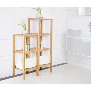 Bambu raf Banyo depolama rafı