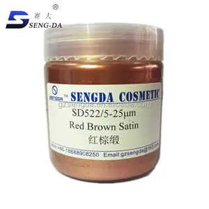 Factory Direct Sales Cosmetic Mica Titanium Dioxide Pearlescent Pigment Red Brown Satin Mica Pigment