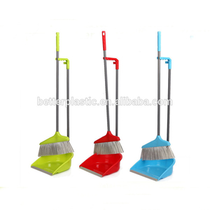 Manufacturer plastic floor cleaning broom and dustpan set long handle