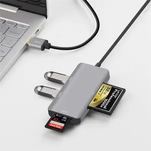 2 ports USB 3.0 HUB 3 in 1 SD TF CF Card Reader usb 3.0 fast CF card reader Adapter