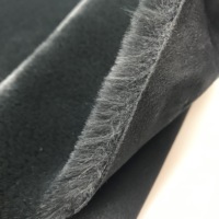 Tissu en daim 100% polyester, peau et fourrure de lapin désossée pour vêtements