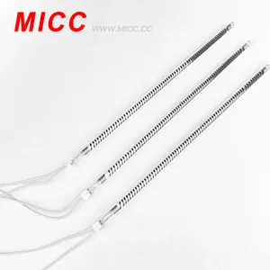 MICC สูงอุณหภูมิอินฟราเรดแก้วควอตซ์หลอดเครื่องทำความร้อนองค์ประกอบสำหรับอุตสาหกรรม