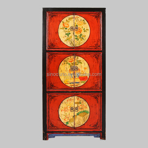 Chino antiguo Beijing muebles de la sala de madera de gabinete pintado - Product Image 3