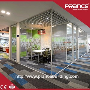 Oficina frosted <span class=keywords><strong>solo</strong></span> tabique de vidrio marco de aluminio - Product Image 1