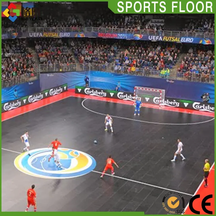 Kapalı polipropilen futsal alan yüzey, taşınabilir birbirine futsal spor kort döşemesi fiyat rekabetçi guangdong
