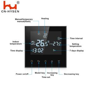 HYSEN — <span class=keywords><strong>Thermostat</strong></span> intelligent avec écran tactile LCD, <span class=keywords><strong>pour</strong></span> contrôler la température, <span class=keywords><strong>chaudière</strong></span> <span class=keywords><strong>à</strong></span> <span class=keywords><strong>gaz</strong></span> et chauffage électrique - Product Image 2