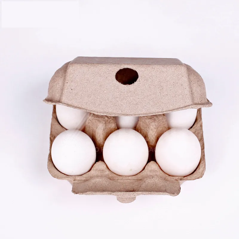 Caixa reciclada da bandeja do ovo do papel do 6 buracos