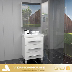 Vermont Fregadero De Resina Blanca lámpara de <span class=keywords><strong>Pie</strong></span> Moderna Tocadores de baño <span class=keywords><strong>con</strong></span> Lavabo de <span class=keywords><strong>Pie</strong></span> - Product Image 2