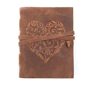 Diario in Vera Pelle per <span class=keywords><strong>Donne</strong></span>, Bellissimo Quaderno Personale Fatto a Mano con Copertina a Cuore in Rilievo per Disegni Quotidiani - Product Image 3
