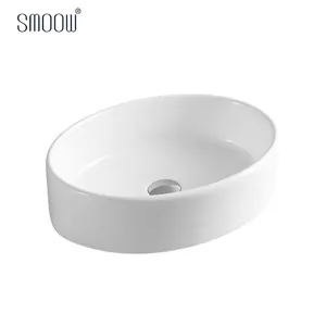 Wash Basin Bathroom Bowl Sinks / Vessel Basins Ceramic Glazed Modern Desgin After-sale Fob New Coming Bangladesh Simple Oval Art