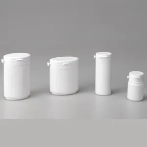 100Ml Hình Bầu Dục HDPE Nhựa Capsule Chai Flip Top Cap