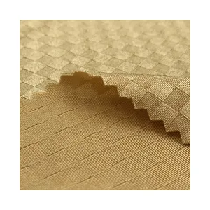 Wingtex Textured Swimwear Fabric Gold Latticed Deluxe Nylon Swim Suit Fabric