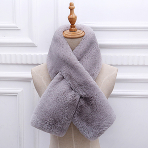 Écharpe épaissie Automne et hiver Écharpe <span class=keywords><strong>en</strong></span> <span class=keywords><strong>fourrure</strong></span> chaude Écharpe à imprimé léopard <span class=keywords><strong>en</strong></span> <span class=keywords><strong>fourrure</strong></span> de lapin pour femme - Product Image 3