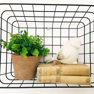 <strong>Wire</strong> <strong>Baskets</strong> for Pantry Organization and <strong>Storage</strong>, Kitchen Organizer ,Black Color Metal Wall Mounted <strong>Wire</strong> <strong>Storage</strong> <strong>Baskets</strong> - Product Image 1