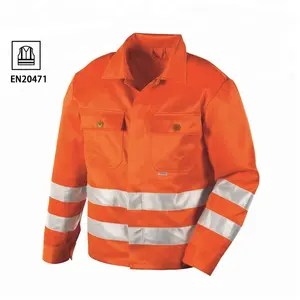 Men High visibility uniform jacket professional hivis workwear