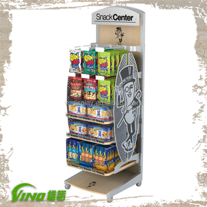 Gabinete de exhibición de café Estante de exhibición de café de 4 niveles de madera móvil para bolsas de café gourmet - Product Image 6