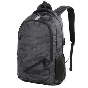 School Backpack Custom Logo Grey Stylish Waterproof Students School Backpack Boys Shockproof Laptop Bag Large School Backpack