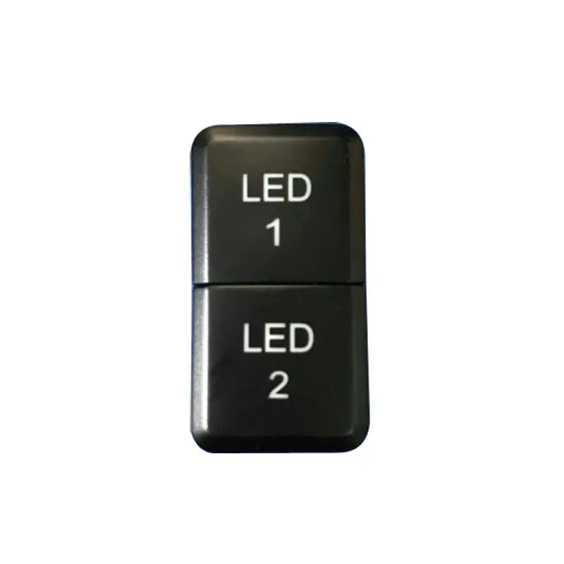 खबर पुश-बंद पर बंद पर स्विच सफेद एलईडी 12 v दोहरी बटन दोनों बटन LED1 LED2 स्विच कार FJ क्रूजर के लिए
