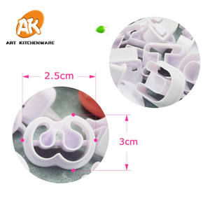 AK Fondant Tools Suministros de decoración de pasteles Set 40PCs de alfabeto y número Set Cookie Cutter Fondant Cutter Set - Product Image 4