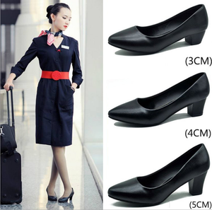 Chaussures d'affaires noires OL à talons pour femmes - Product Image 1