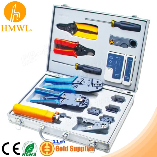 Network Coaxial Tool Kit Satz Crimp Punch Strip Cut Tool Tester