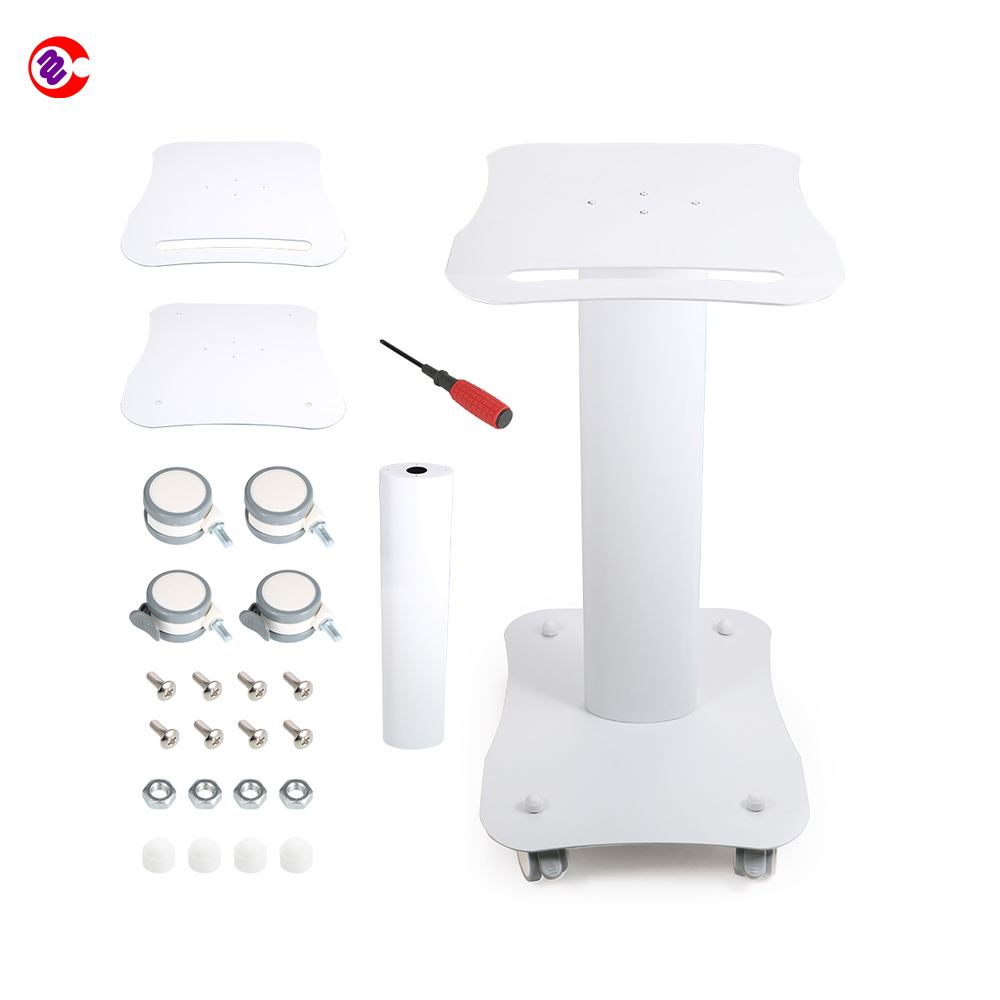 Алюминиевый белый салонная тележка подставка для красоты кавитации машины Собранный тележка для спа