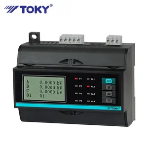 Smart multifunction 3 phase electric meter digital LCD Display energy meter with multi channels