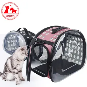 Mode Haustier Hund Katze Käfige trägt Haus Tasche Katze transparente Tasche tragbare Handtasche faltbare Schulter Reisetasche für Welpen