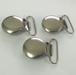 High Quality <strong>Silver</strong> Top Round Shaped Suspender <strong>Clips</strong> Wholesale Suspender <strong>Clips</strong> - Product Image 1