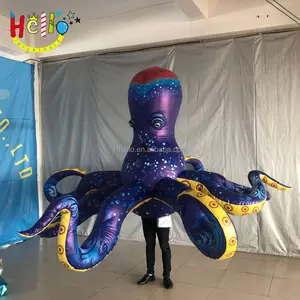 Traje de dibujos animados de medusas hinchables, pulpo, animal de mar