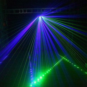 Lampu <span class=keywords><strong>Laser</strong></span> RGB 6 Mata, Sensitif Suara, untuk Pesta Pernikahan, Lampu Pesta yang Dapat Diprogram DMX 512 - Product Image 4