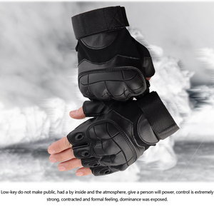 Black and brown leather <span class=keywords><strong>gloves</strong></span> <span class=keywords><strong>riot</strong></span> gear - Product Image 2