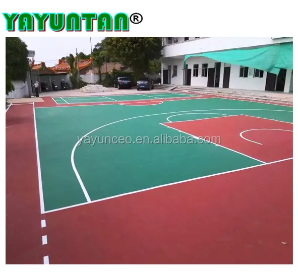 Synthetic outdoor basketball court flooring raw material