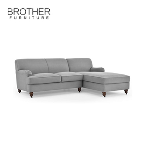 Ba Chỗ Ngồi Xám Vải Ưa Thích Ghế Phòng Khách Góc <span class=keywords><strong>Sofa</strong></span> Giường Với Ngả Tựa Đầu - Product Image 2