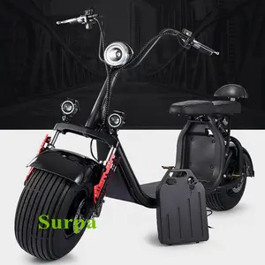 1500W 2000W 60V 12ah/20ah Pin Di Động Có Thể Tháo Rời Hai Chỗ Ngồi Xe Máy Điện Citycoco Fat Tire