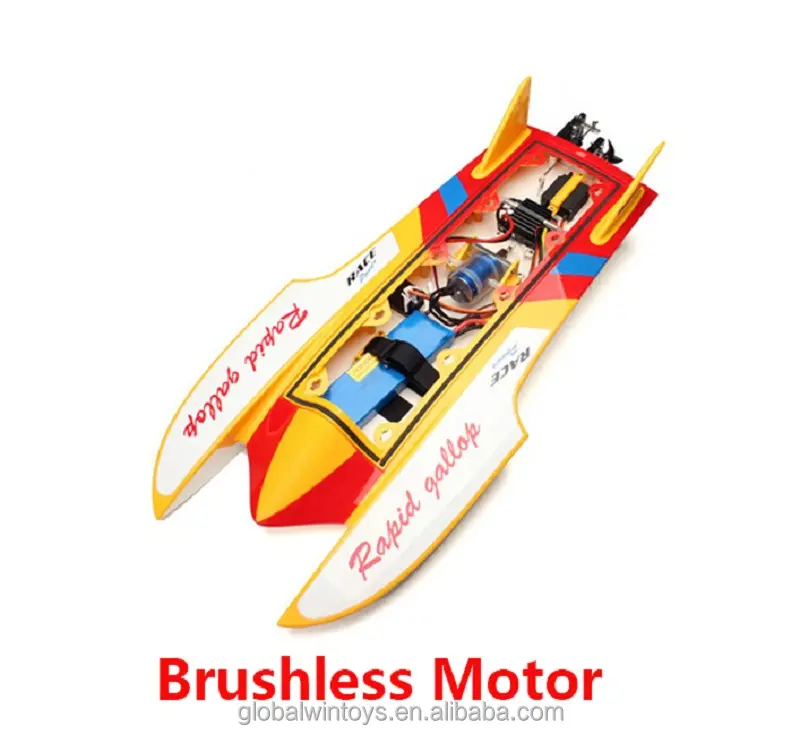 Best selling toys 2.4G Brushless motor 4CH rc boat fishing boat with high speed 50km/h