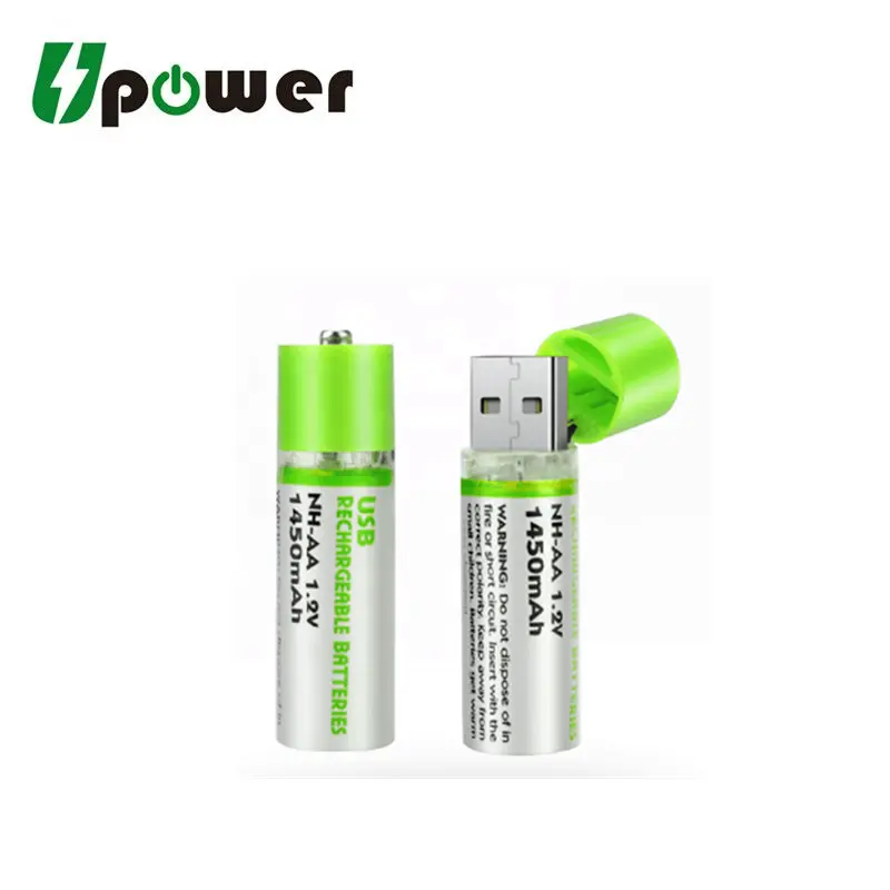 Ni-MH batería de 1,5 V USB AA de la batería recargable 1,2 V NiMH aa 1200mAh batería de la batería