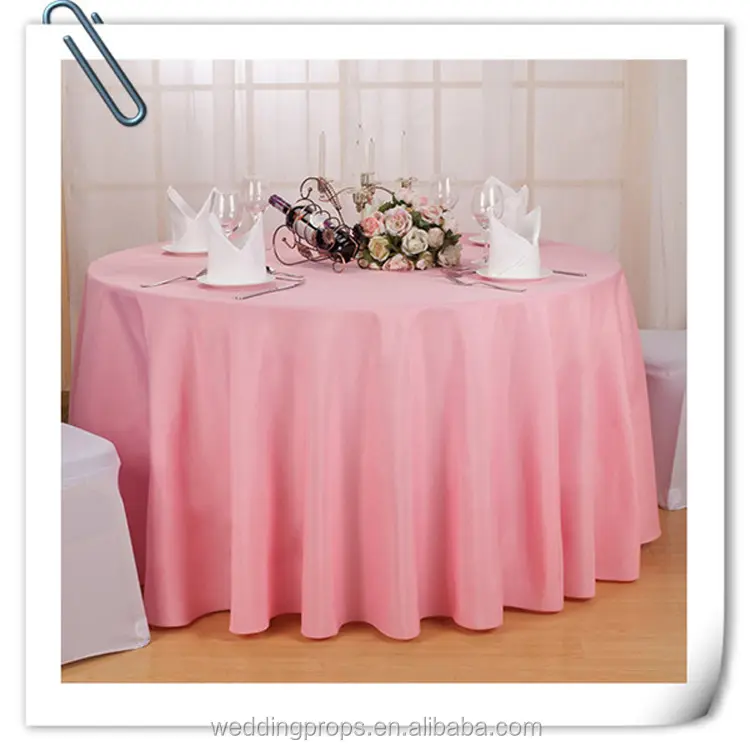 Luxury fine party large bulk pink linen table runners circular tablecloths dining table cover table cloth tablecloths