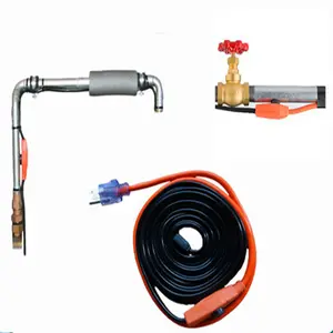 Su boruları için ısı sarma bezi ile termostat ısıtma kablosu wrap üzerinde boru ısıtma kablosu