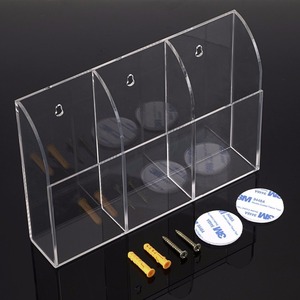 Soporte de Pared para Control Remoto, Organizador de Acrílico Transparente, Caja de Almacenamiento para <span class=keywords><strong>Mesa</strong></span> de Centro y Mesita de Noche, Organizador de Controles Remotos - Product Image 4