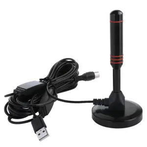 Antena digital portátil usb de alta qualidade, para tv digital atsc de tv pci/usb, sintonizador de tv com base magnética