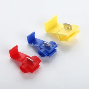 Red color fast terminal clip 878100 wire connector free stripping type